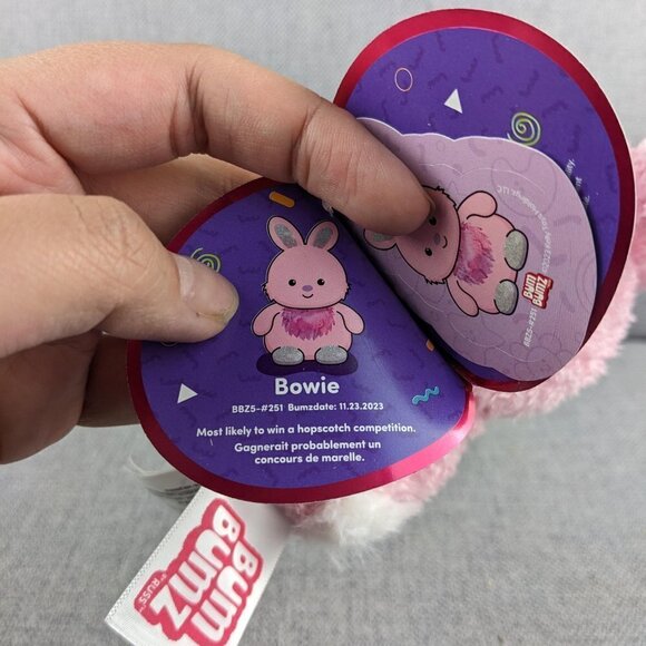 Bum Bumz Exclusive Extraz Spring Bumz Bowie the Pink Bunny 5" - Picture 4 of 4